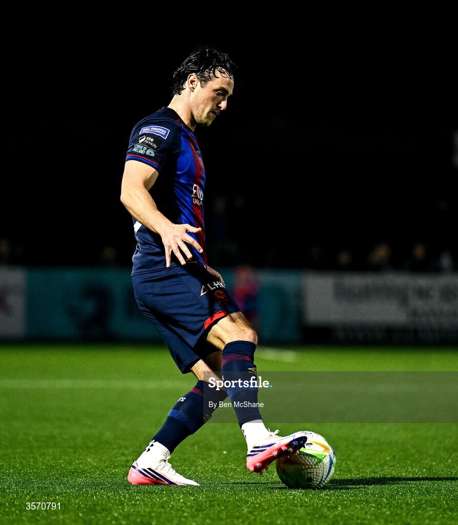 14 September 2026; James Brown of St Patrick's Athletic during the SSE Airtricity Men’s Premier Division match between Dundalk and St Patrick's Athletic at Oriel Park in Dundalk, Louth. Photo by Ben McShane/Sportsfile