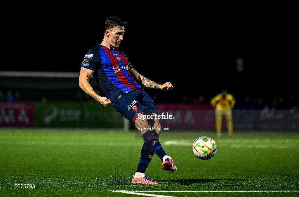14 September 2026; Joe Redmond of St Patrick's Athletic during the SSE Airtricity Men’s Premier Division match between Dundalk and St Patrick's Athletic at Oriel Park in Dundalk, Louth. Photo by Ben McShane/Sportsfile