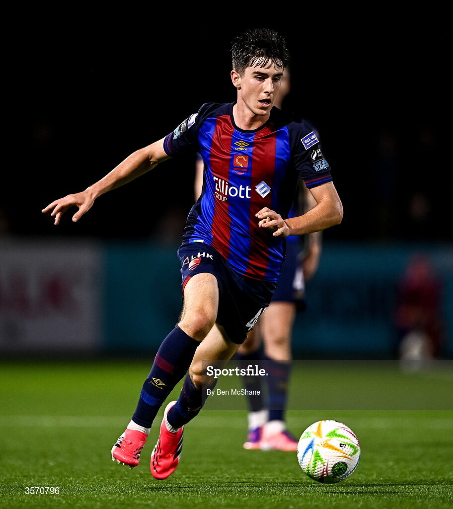 14 September 2026; Ryan Sheridan of St Patrick's Athletic during the SSE Airtricity Men’s Premier Division match between Dundalk and St Patrick's Athletic at Oriel Park in Dundalk, Louth. Photo by Ben McShane/Sportsfile