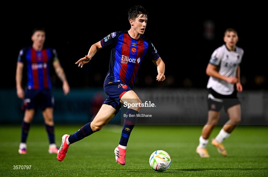 14 September 2026; Ryan Sheridan of St Patrick's Athletic during the SSE Airtricity Men’s Premier Division match between Dundalk and St Patrick's Athletic at Oriel Park in Dundalk, Louth. Photo by Ben McShane/Sportsfile