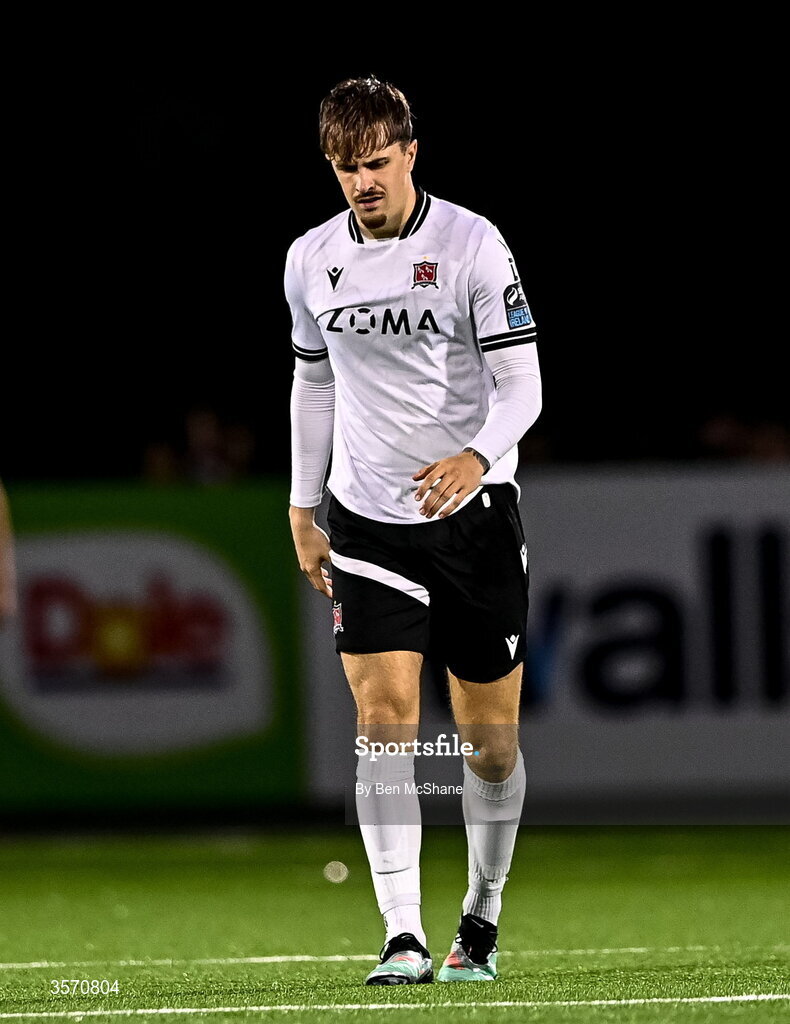 14 September 2026; Harvey Warren of Dundalk during the SSE Airtricity Men’s Premier Division match between Dundalk and St Patrick's Athletic at Oriel Park in Dundalk, Louth. Photo by Ben McShane/Sportsfile