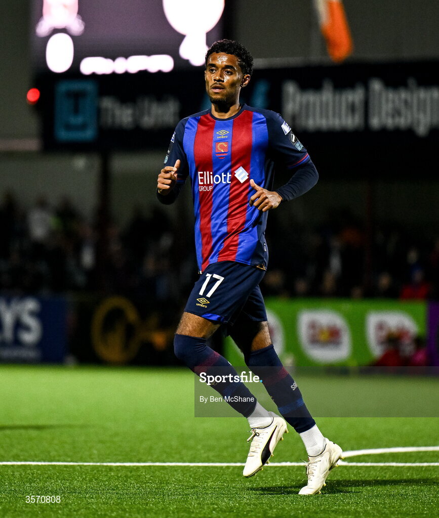 14 September 2026; Romal Palmer of St Patrick's Athletic during the SSE Airtricity Men’s Premier Division match between Dundalk and St Patrick's Athletic at Oriel Park in Dundalk, Louth. Photo by Ben McShane/Sportsfile