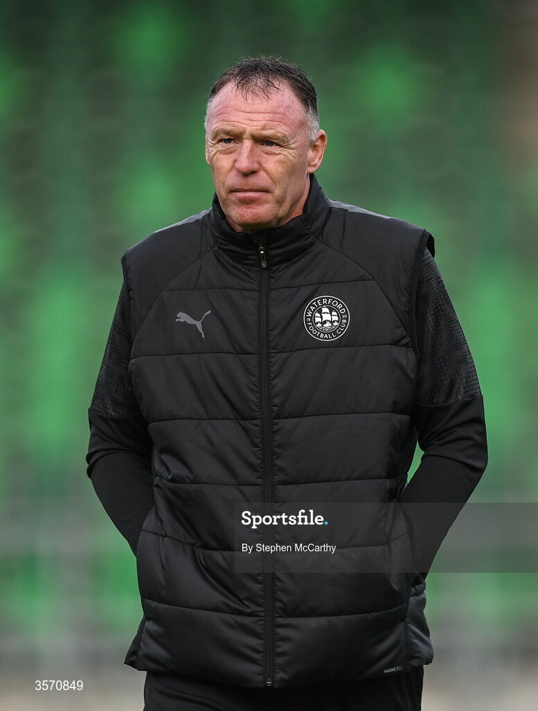 18 September 2026; Waterford first team head coach Graham Coughlan before the SSE Airtricity Men’s Premier Division match between Shamrock Rovers and Waterford at Tallaght Stadium in Dublin. Photo by Stephen McCarthy/Sportsfile