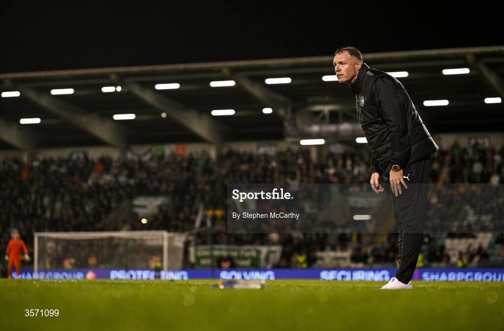 18 September 2026; Waterford first team head coach Graham Coughlan during the SSE Airtricity Men’s Premier Division match between Shamrock Rovers and Waterford at Tallaght Stadium in Dublin. Photo by Stephen McCarthy/Sportsfile