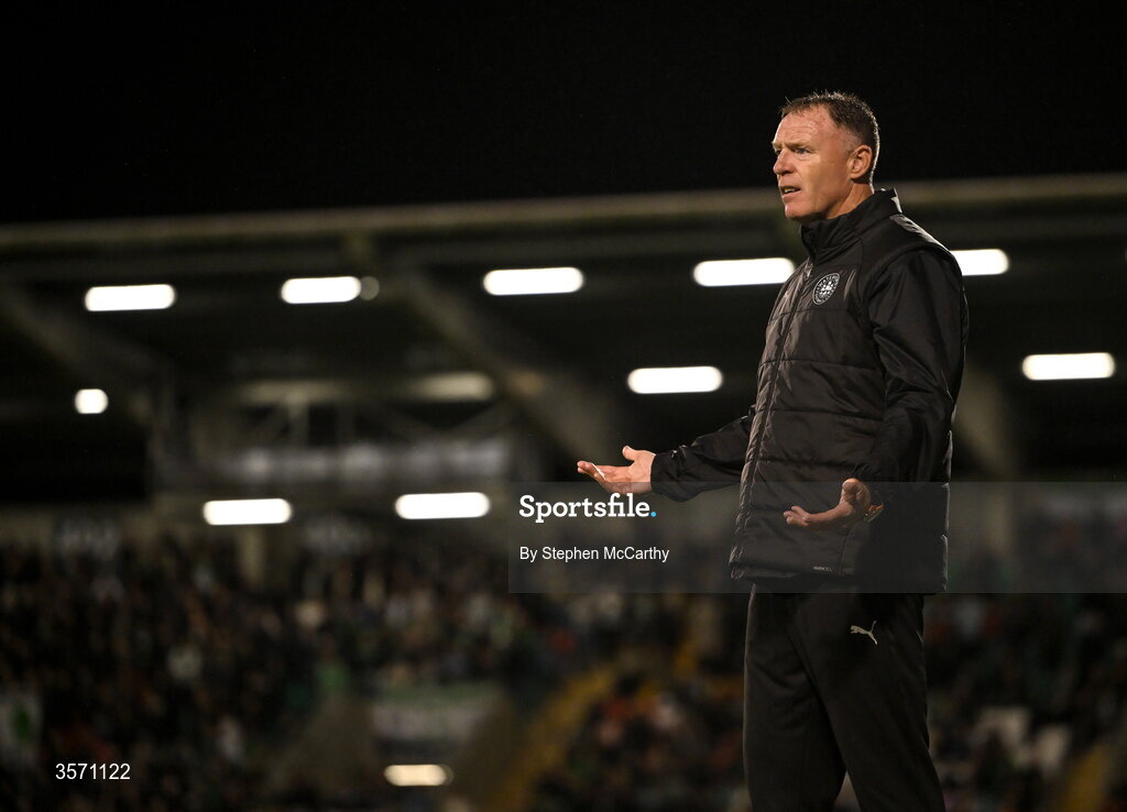 18 September 2026; Waterford first team head coach Graham Coughlan during the SSE Airtricity Men’s Premier Division match between Shamrock Rovers and Waterford at Tallaght Stadium in Dublin. Photo by Stephen McCarthy/Sportsfile