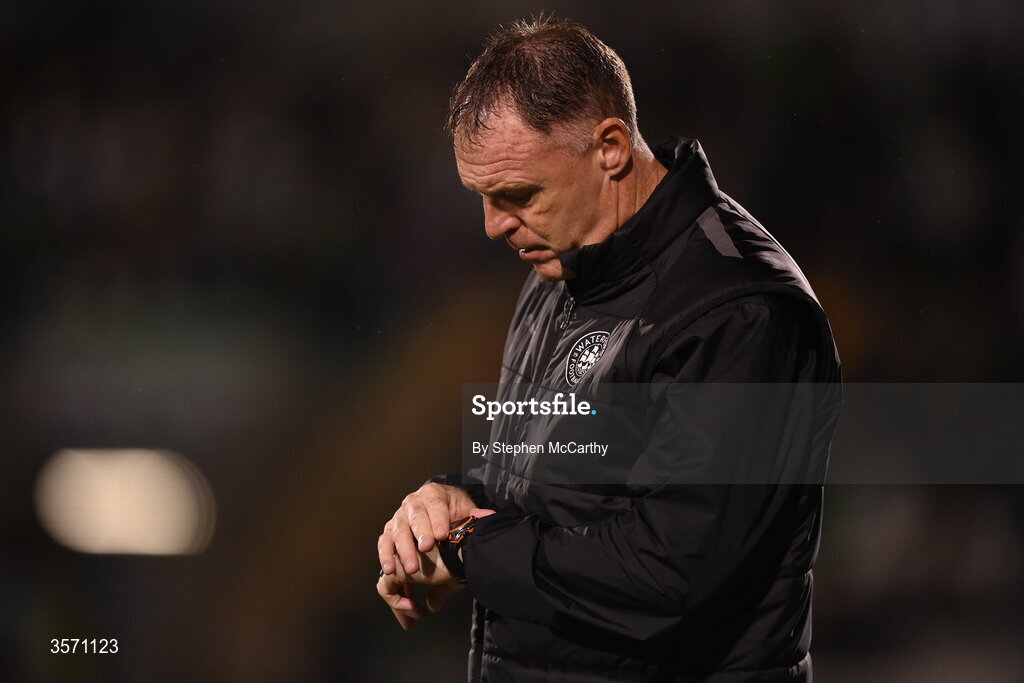 18 September 2026; Waterford first team head coach Graham Coughlan during the SSE Airtricity Men’s Premier Division match between Shamrock Rovers and Waterford at Tallaght Stadium in Dublin. Photo by Stephen McCarthy/Sportsfile
