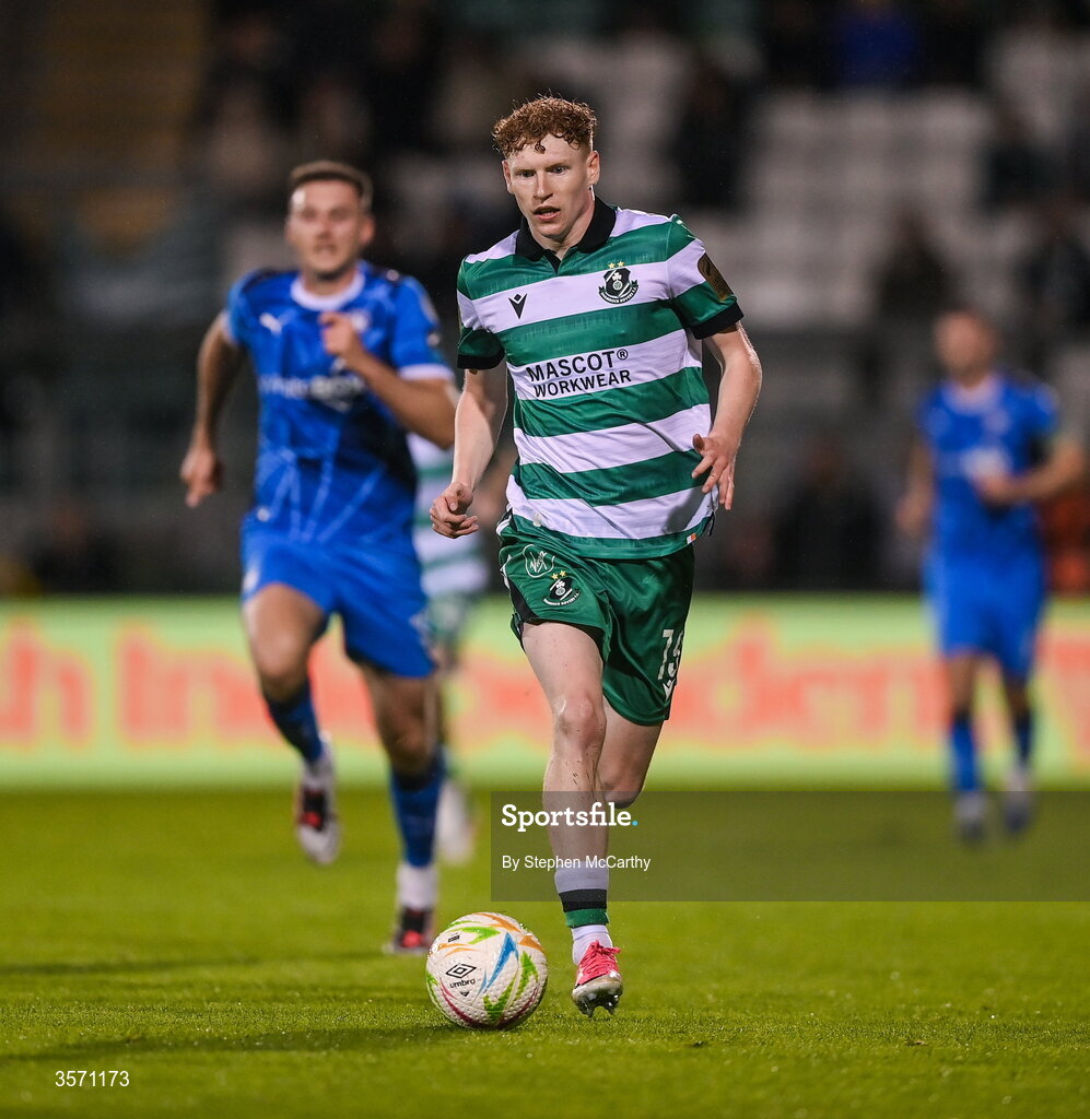 18 September 2026; Adam Brennan of Shamrock Rovers during the SSE Airtricity Men’s Premier Division match between Shamrock Rovers and Waterford at Tallaght Stadium in Dublin. Photo by Stephen McCarthy/Sportsfile