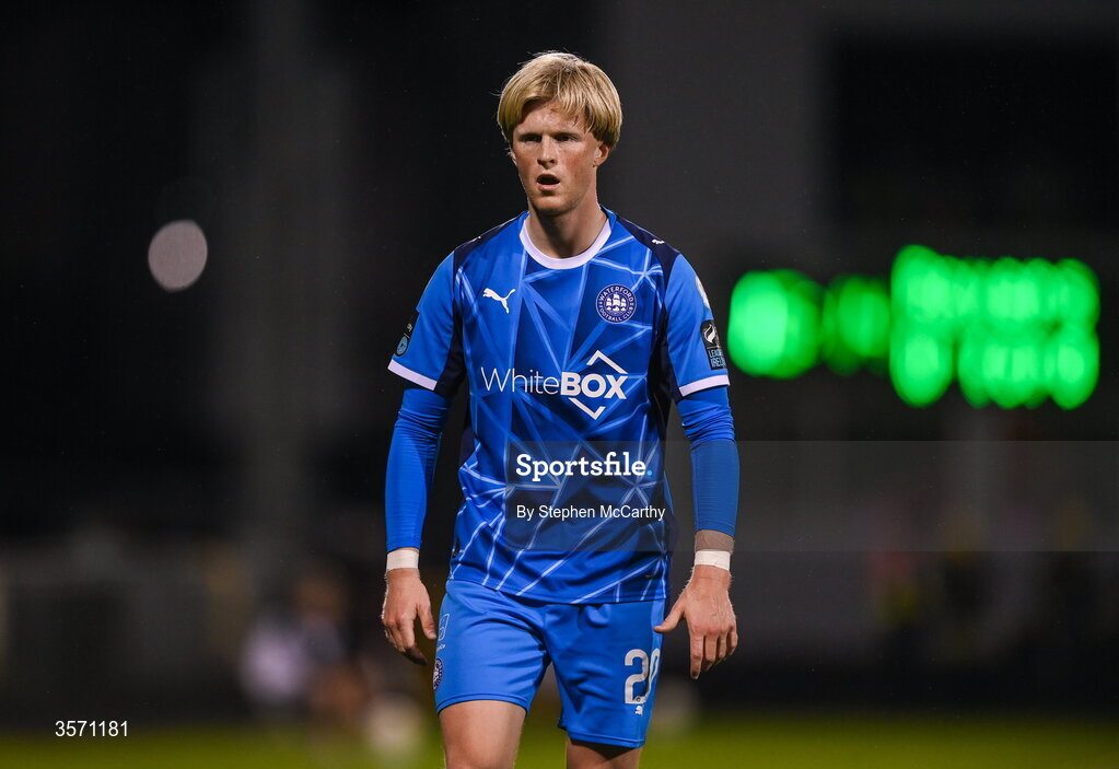 18 September 2026; Jorgen Voilas of Waterford during the SSE Airtricity Men’s Premier Division match between Shamrock Rovers and Waterford at Tallaght Stadium in Dublin. Photo by Stephen McCarthy/Sportsfile