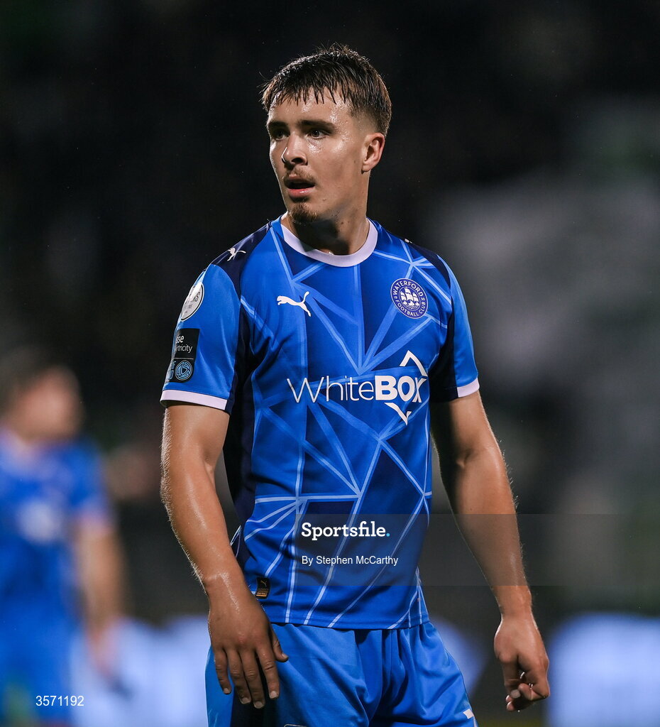 18 September 2026; Tommy Lonergan of Waterford during the SSE Airtricity Men’s Premier Division match between Shamrock Rovers and Waterford at Tallaght Stadium in Dublin. Photo by Stephen McCarthy/Sportsfile