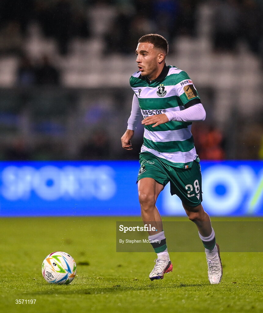 18 September 2026; Naj Razi of Shamrock Rovers during the SSE Airtricity Men’s Premier Division match between Shamrock Rovers and Waterford at Tallaght Stadium in Dublin. Photo by Stephen McCarthy/Sportsfile