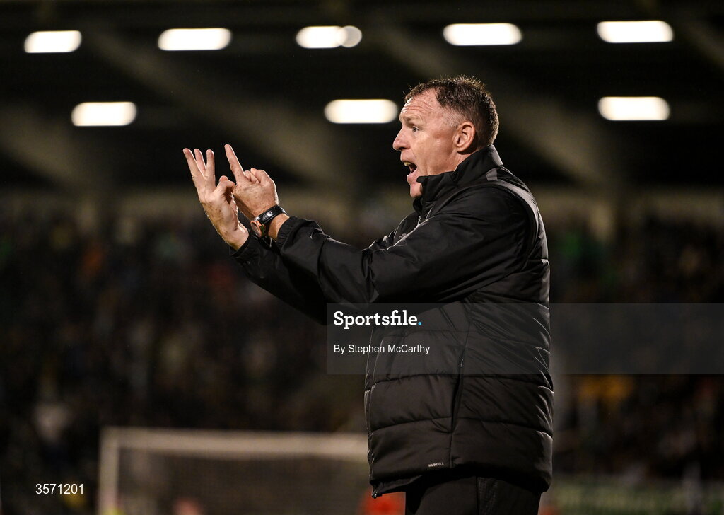 18 September 2026; Waterford first team head coach Graham Coughlan during the SSE Airtricity Men’s Premier Division match between Shamrock Rovers and Waterford at Tallaght Stadium in Dublin. Photo by Stephen McCarthy/Sportsfile