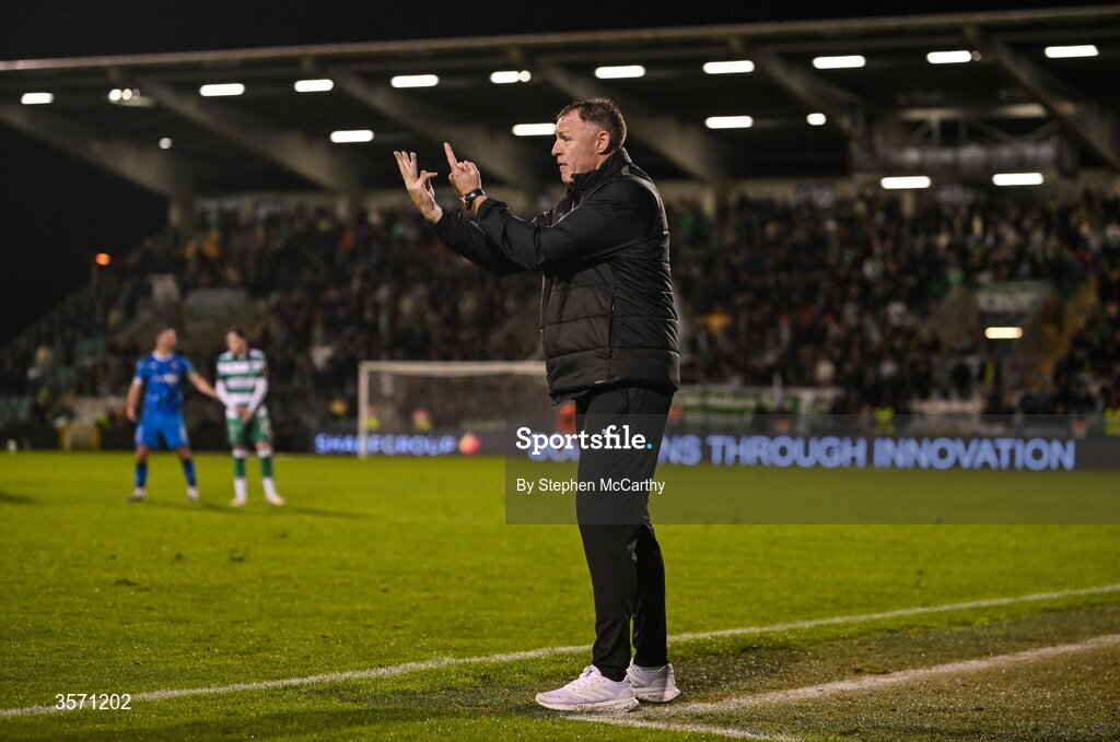 18 September 2026; Waterford first team head coach Graham Coughlan during the SSE Airtricity Men’s Premier Division match between Shamrock Rovers and Waterford at Tallaght Stadium in Dublin. Photo by Stephen McCarthy/Sportsfile