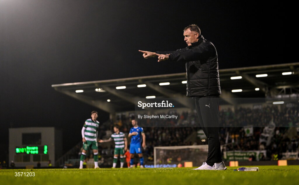 18 September 2026; Waterford first team head coach Graham Coughlan during the SSE Airtricity Men’s Premier Division match between Shamrock Rovers and Waterford at Tallaght Stadium in Dublin. Photo by Stephen McCarthy/Sportsfile