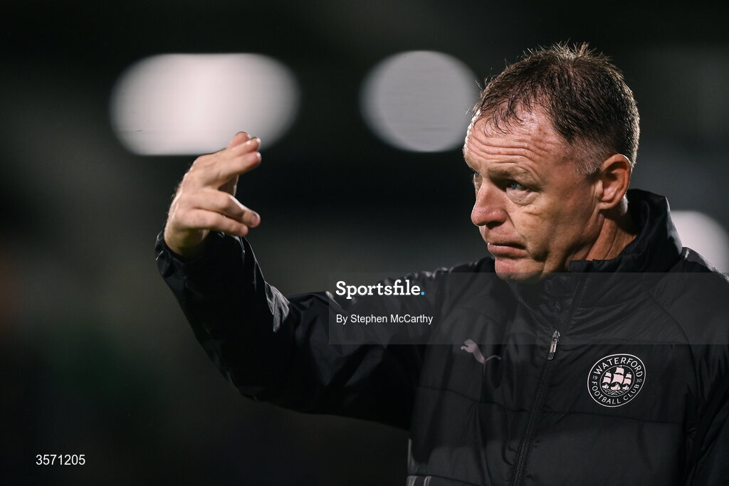 18 September 2026; Waterford first team head coach Graham Coughlan during the SSE Airtricity Men’s Premier Division match between Shamrock Rovers and Waterford at Tallaght Stadium in Dublin. Photo by Stephen McCarthy/Sportsfile