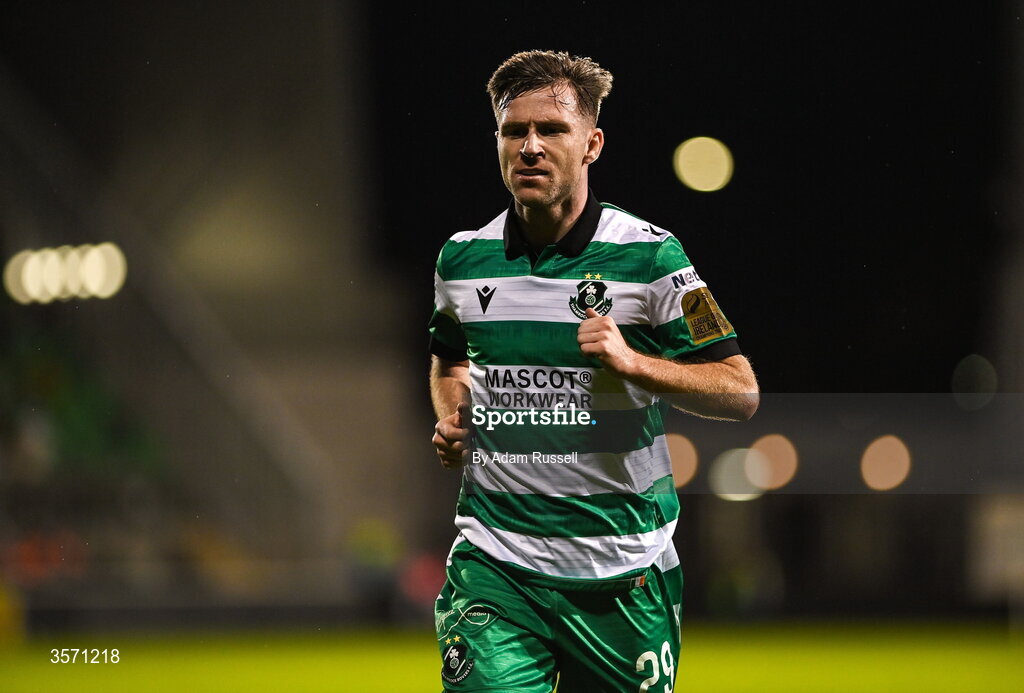 18 September 2026; Jack Byrne of Shamrock Rovers during the SSE Airtricity Men’s Premier Division match between Shamrock Rovers and Waterford at Tallaght Stadium in Dublin. Photo by Adam Russell/Sportsfile
