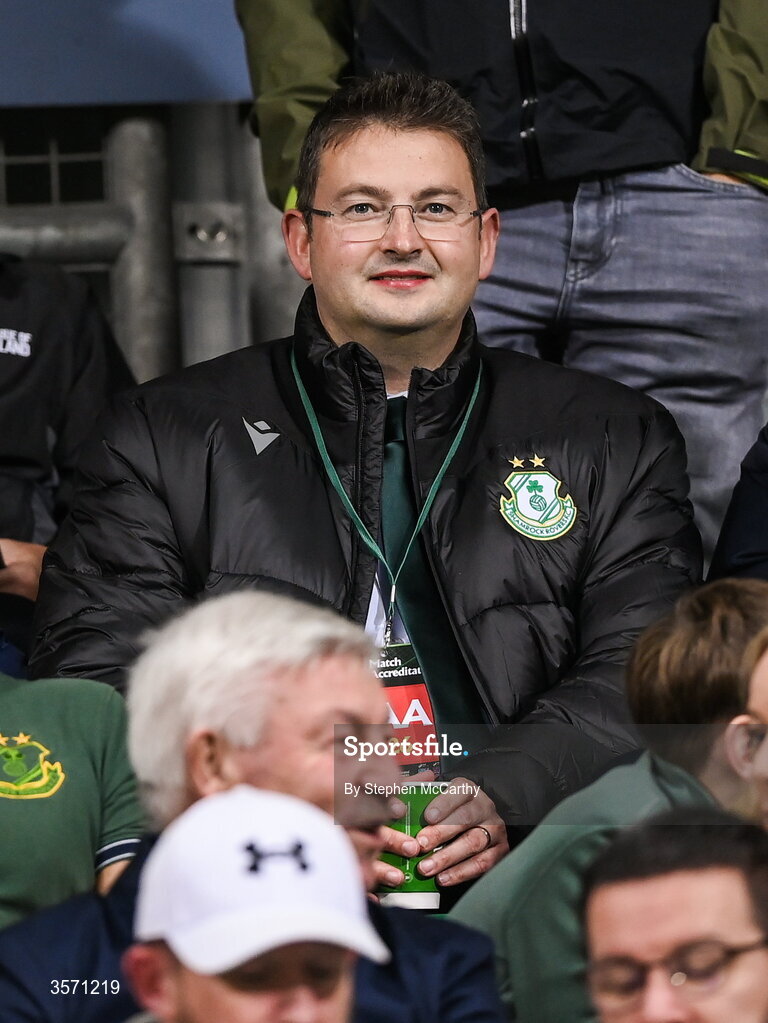 18 September 2026; Shamrock Rovers chief financial officer Patrick Carolan during the SSE Airtricity Men’s Premier Division match between Shamrock Rovers and Waterford at Tallaght Stadium in Dublin. Photo by Stephen McCarthy/Sportsfile