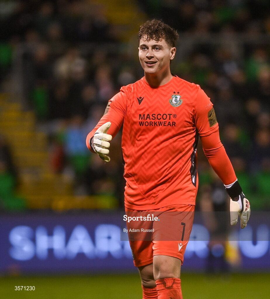 18 September 2026; Shamrock Rovers goalkeeper Ed McGinty during the SSE Airtricity Men’s Premier Division match between Shamrock Rovers and Waterford at Tallaght Stadium in Dublin. Photo by Adam Russell/Sportsfile