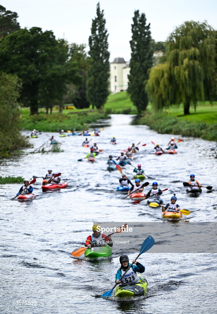 19 September 2026; Nicole Byrne of Trim competes in the K1 Class C event during the 65th International Liffey Descent at The K Club in Straffan, Kildare. Photo by Eakin Howard/Sportsfile