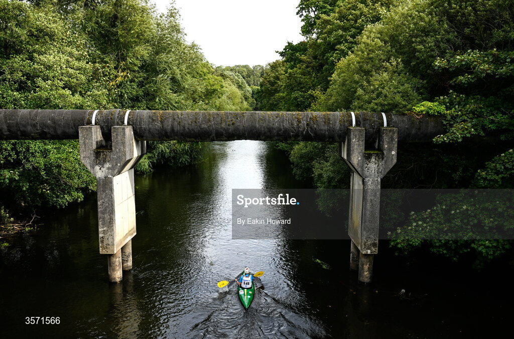 19 September 2026; Eileen Kelly of Castleknock Community College competes in the K1 Class C+49 event during the 65th International Liffey Descent at The K Club in Straffan, Kildare. Photo by Eakin Howard/Sportsfile