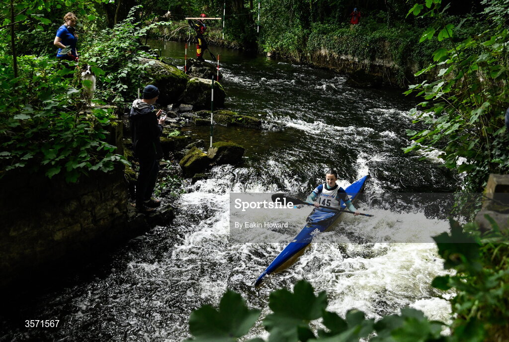 19 September 2026; Kate McCarthy of Salmon Leap Canoe Club competing in the K1 A Women's event during the 65th International Liffey Descent at The K Club in Straffan, Kildare. Photo by Eakin Howard/Sportsfile