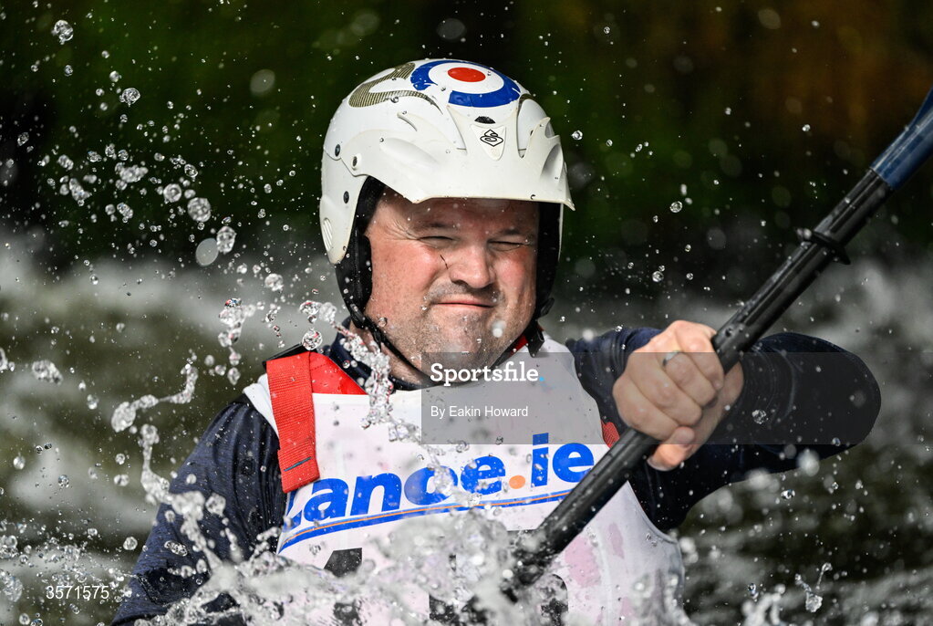 19 September 2026; Stephen Cullen competes in the K1 Class C+39 event during the 65th International Liffey Descent at The K Club in Straffan, Kildare. Photo by Eakin Howard/Sportsfile