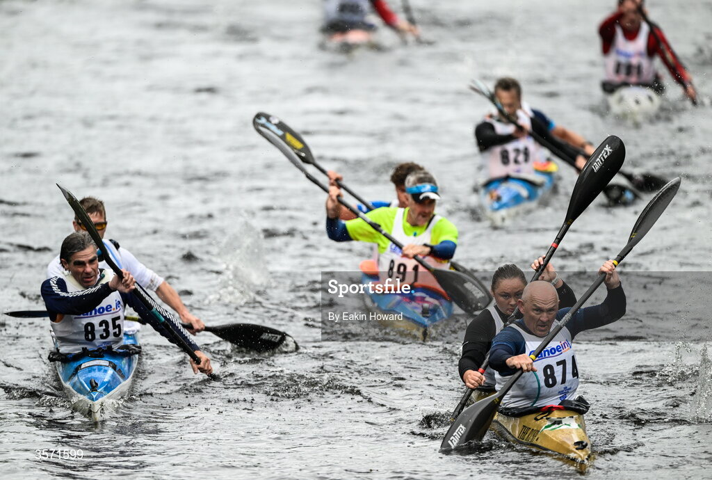 19 September 2026; Eabha Ni Drisceoil and Deaglan O'Drisceoil of SLCC compete in the K2 Mixed event during the 65th International Liffey Descent at The K Club in Straffan, Kildare. Photo by Eakin Howard/Sportsfile