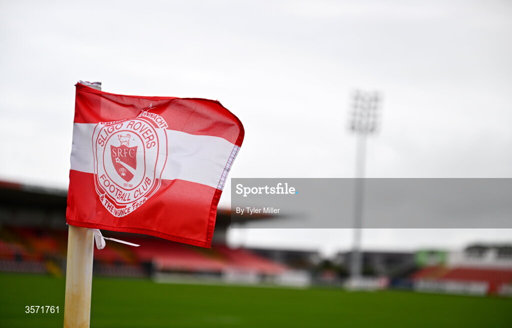 19 September 2026; A general view of a corner flag before the SSE Airtricity Men’s Premier Division match between Sligo Rovers and St Patrick's Athletic at The Showgrounds in Sligo. Photo by Tyler Miller/Sportsfile