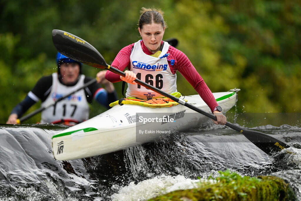 19 September 2026; Millie Brennan of Thomastown Paddlers competes in the K1 A Women's event during the 65th International Liffey Descent at The K Club in Straffan, Kildare. Photo by Eakin Howard/Sportsfile