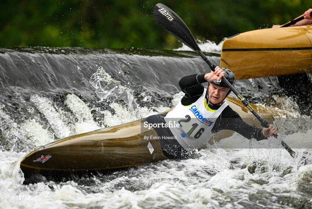 19 September 2026; Richard Vincent of Soar Valley competes in the Wild Water racing event during the 65th International Liffey Descent at The K Club in Straffan, Kildare. Photo by Eakin Howard/Sportsfile