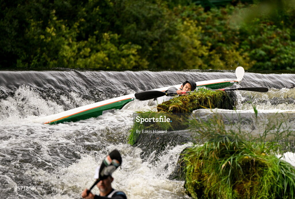 19 September 2026; Simon Teo of Salmon Leap Canoe Club competes in the K1 A event during the 65th International Liffey Descent at The K Club in Straffan, Kildare. Photo by Eakin Howard/Sportsfile