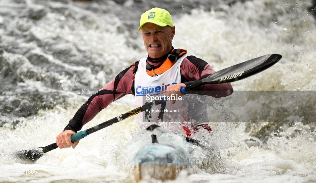 19 September 2026; Malcolm Banks of Salmon Leap Canoe Club competes in the K1 A +49 event during the 65th International Liffey Descent at The K Club in Straffan, Kildare. Photo by Eakin Howard/Sportsfile