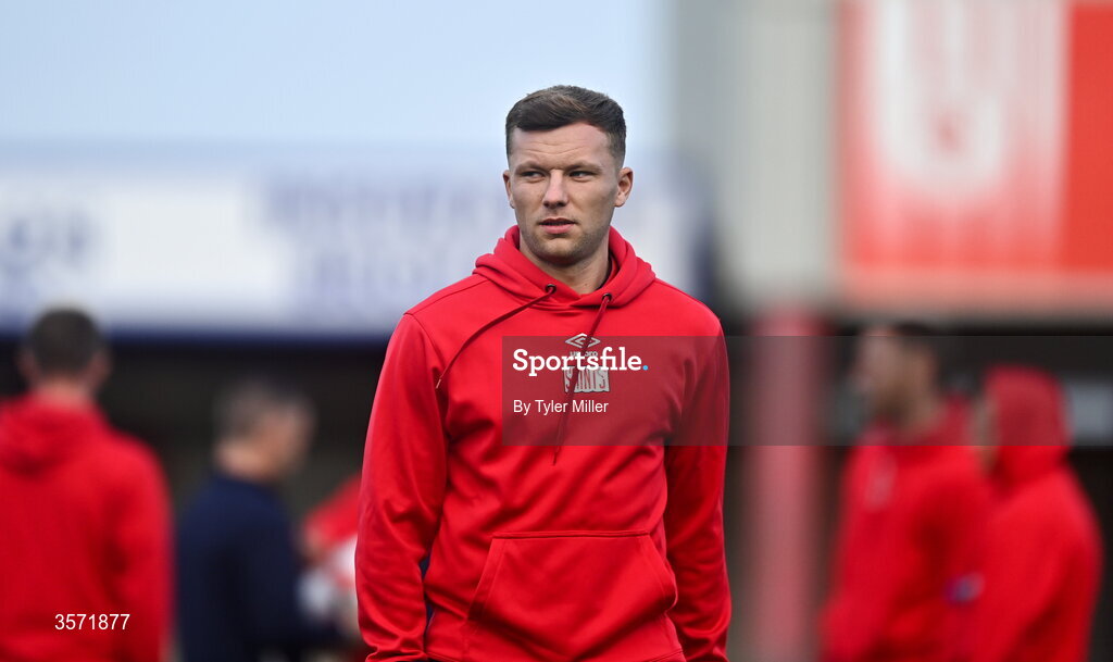 19 September 2026; Jamie Lennon of St Patrick's Athletic before the SSE Airtricity Men’s Premier Division match between Sligo Rovers and St Patrick's Athletic at The Showgrounds in Sligo. Photo by Tyler Miller/Sportsfile