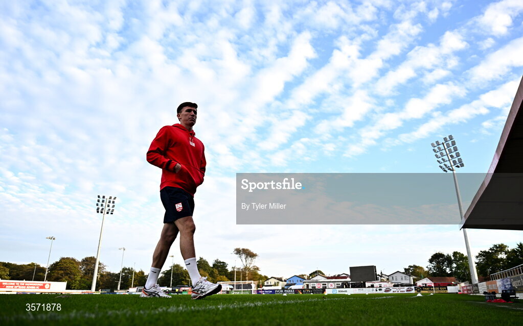 19 September 2026; Joe Redmond of St Patrick's Athletic before the SSE Airtricity Men’s Premier Division match between Sligo Rovers and St Patrick's Athletic at The Showgrounds in Sligo. Photo by Tyler Miller/Sportsfile