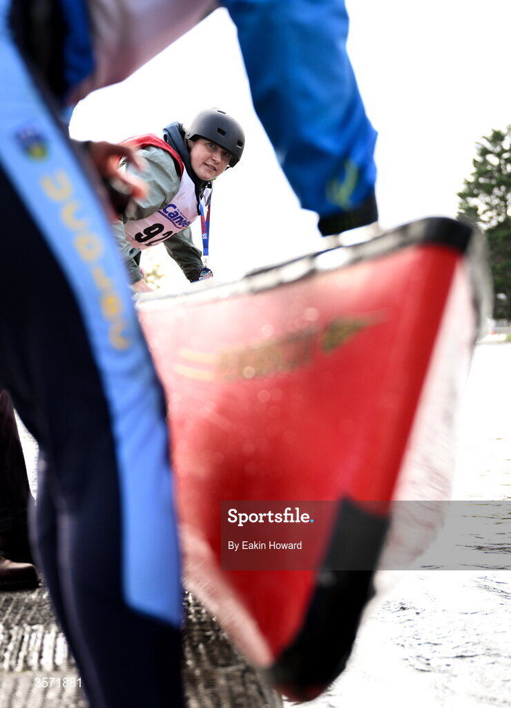 19 September 2026; Ava Evans and Claire Martin after competing in the Womens Canoe Doubles Canadian Canoe event competition during the 65th International Liffey Descent at Dublin University Boat Club in Kilmainham, Dublin. Photo by Eakin Howard/Sportsfile