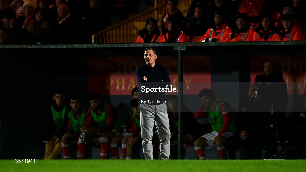 19 September 2026; Sligo Rovers manager Darren Purse during the SSE Airtricity Men’s Premier Division match between Sligo Rovers and St Patrick's Athletic at The Showgrounds in Sligo. Photo by Tyler Miller/Sportsfile