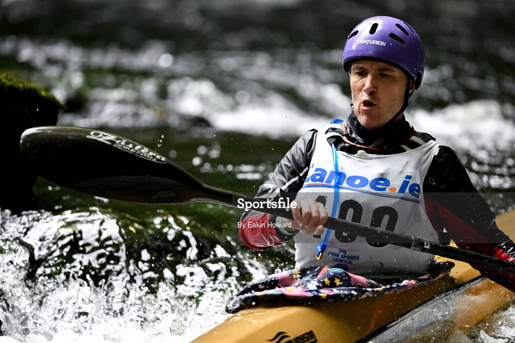 19 September 2026; Peter Ford of Tonbridge Canoe Club competes in the K1 A +49 event during the 65th International Liffey Descent at Sluice Weir in Lucan, Dublin. Photo by Eakin Howard/Sportsfile