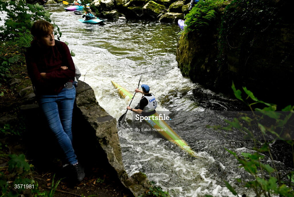 19 September 2026; Tom Burke of WWKC competes in the K1 A event during the 65th International Liffey Descent at Sluice Weir in Lucan, Dublin. Photo by Eakin Howard/Sportsfile