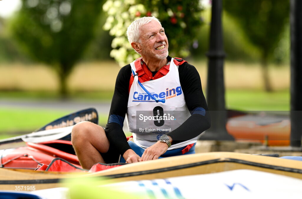 19 September 2026; Ian Wilkinson of Annalong Canoe & Kayak Club, competing in the Wild Water racing event, before the 65th International Liffey Descent at The K Club in Straffan, Kildare. Photo by Eakin Howard/Sportsfile
