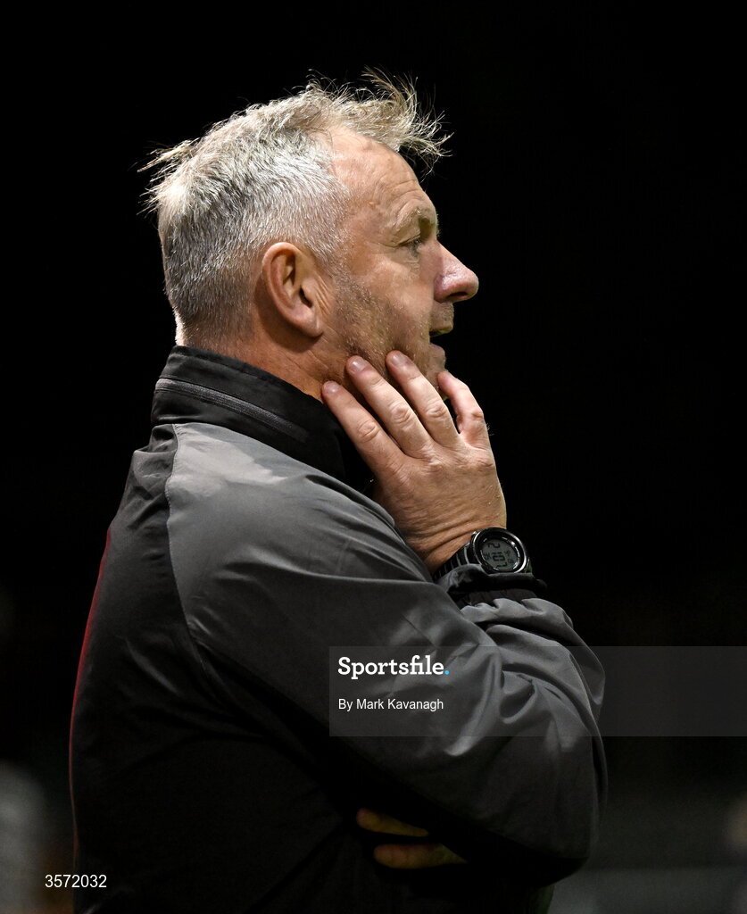 19 September 2026; Shamrock Rovers manager James O'Callaghan during the SSE Airtricity Women's Premier Division match between Shelbourne and Shamrock Rovers at Tolka Park in Drumcondra, Dublin. Photo by Mark Kavanagh/Sportsfile