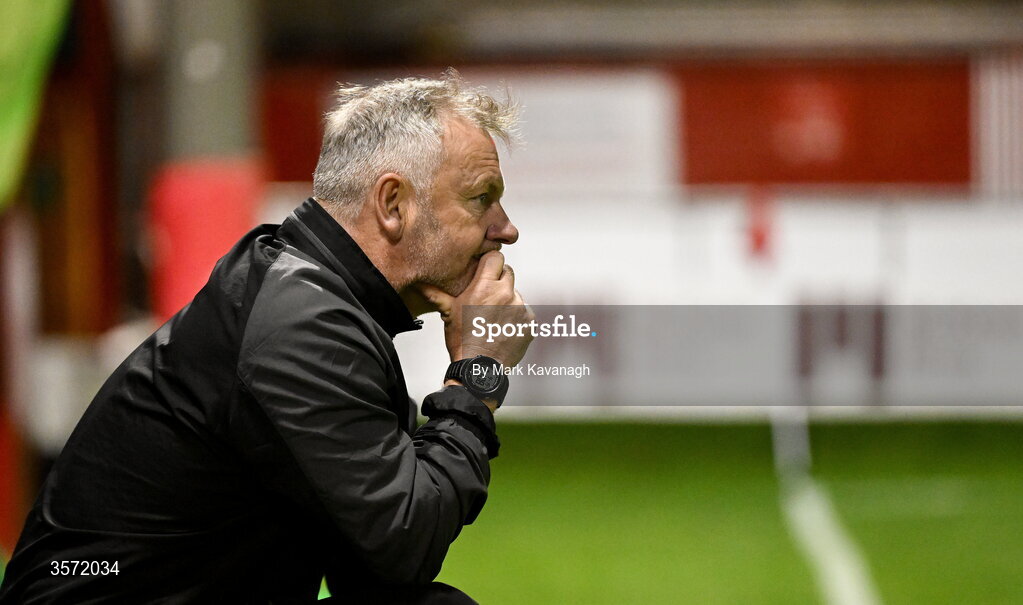 19 September 2026; Shamrock Rovers manager James O'Callaghan during the SSE Airtricity Women's Premier Division match between Shelbourne and Shamrock Rovers at Tolka Park in Drumcondra, Dublin. Photo by Mark Kavanagh/Sportsfile