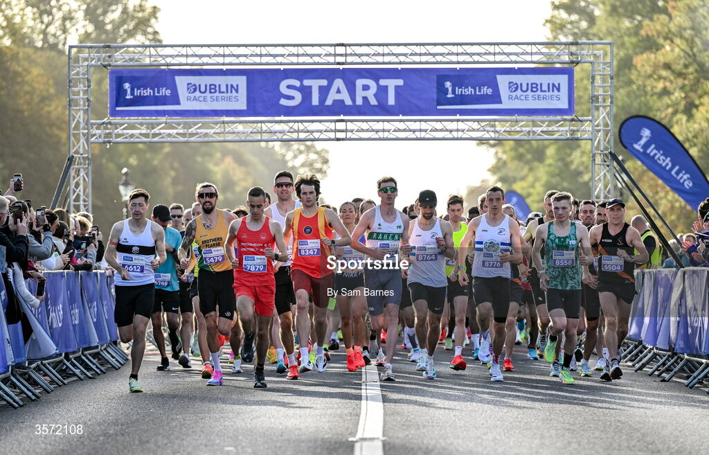 20 September 2026; A view of the start of the 2026 Irish Life Dublin Half Marathon, which took place on Sunday 20th September in Phoenix Park, marking the final event of the 2026 Irish Life Dublin Race Series. Photo by Sam Barnes/Sportsfile