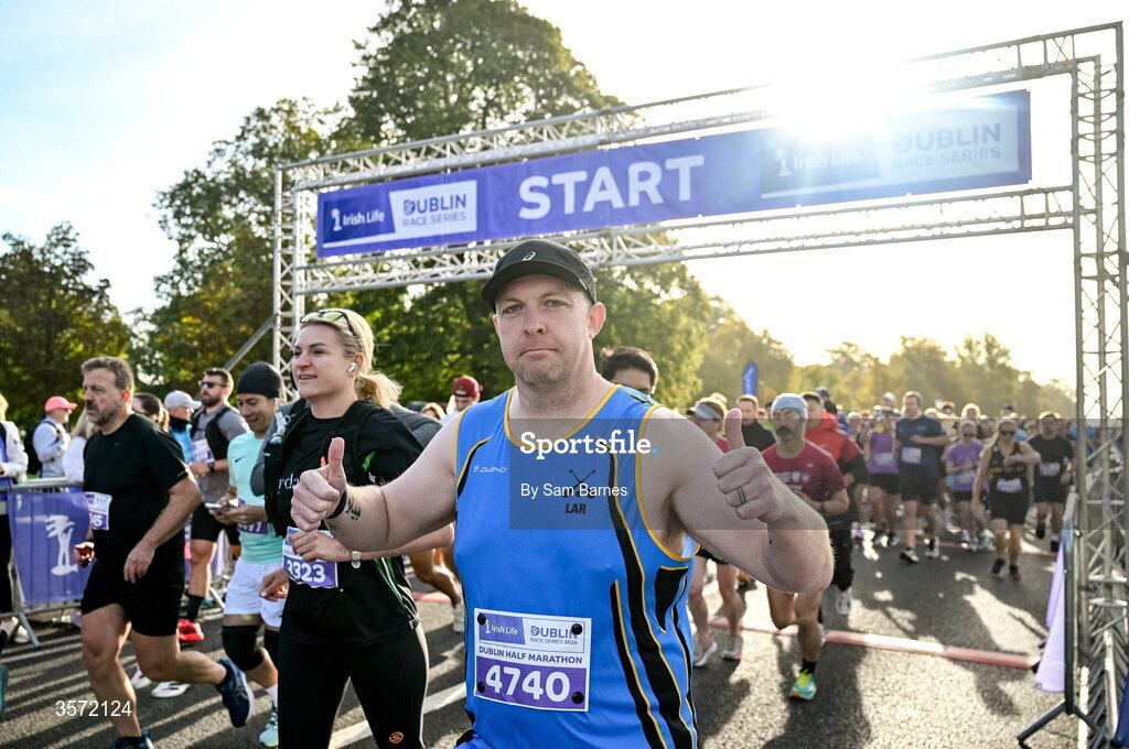 20 September 2026; Brian O Connor from Dublin pictured during the 2026 Irish Life Dublin Half Marathon, which took place on Sunday 20th September in Phoenix Park, marking the final event of the 2026 Irish Life Dublin Race Series. Photo by Sam Barnes/Sportsfile