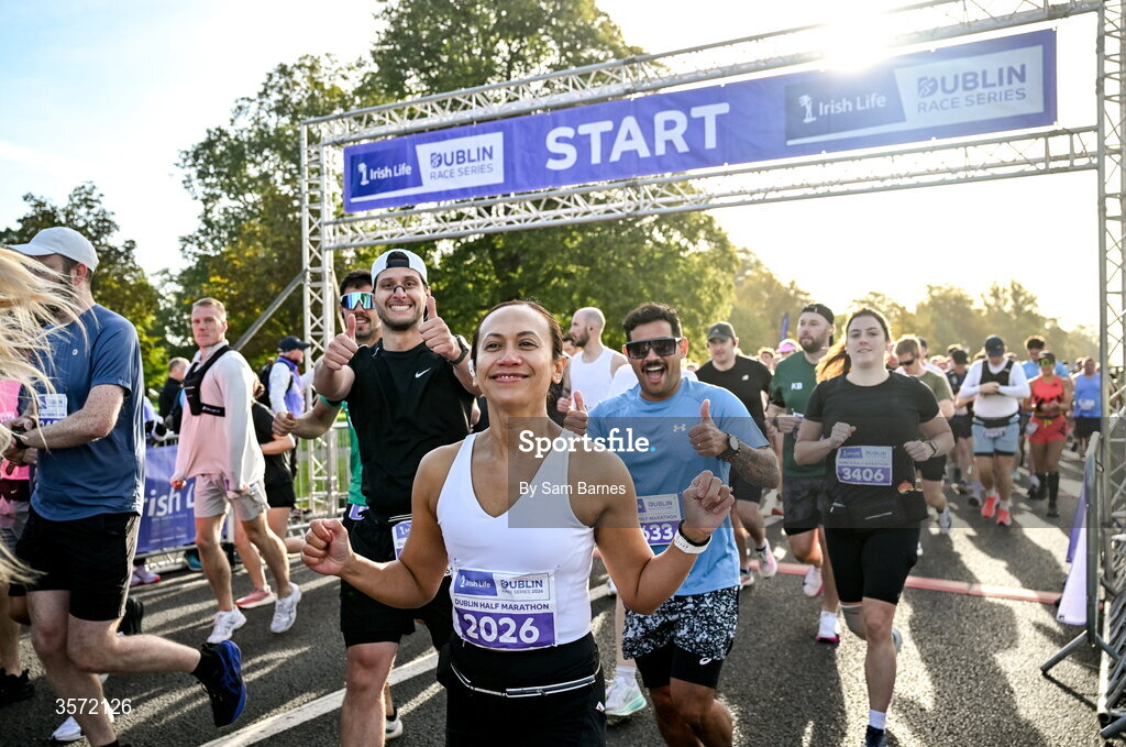 20 September 2026; Haide Murphy from Meath pictured during the 2026 Irish Life Dublin Half Marathon, which took place on Sunday 20th September in Phoenix Park, marking the final event of the 2026 Irish Life Dublin Race Series. Photo by Sam Barnes/Sportsfile