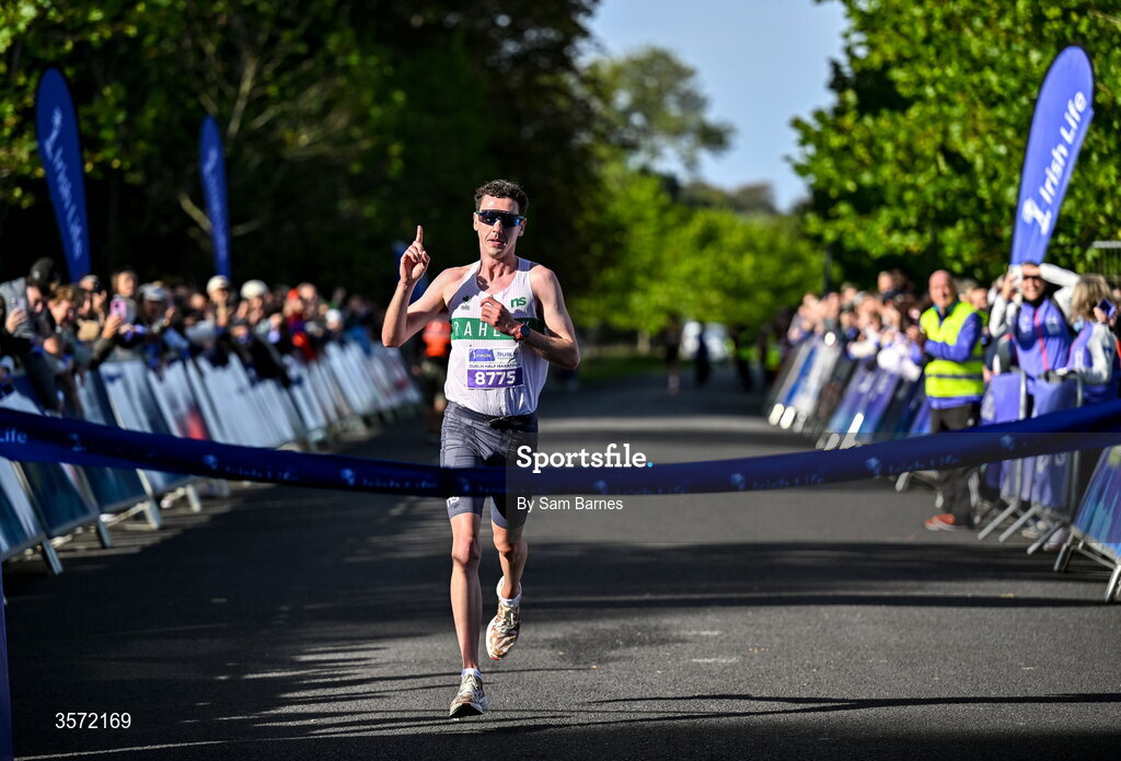 20 September 2026; James Hyland of Raheny Shamrocks on his way to winning the 2026 Irish Life Dublin Half Marathon, which took place on Sunday 20th September in Phoenix Park, marking the final event of the 2026 Irish Life Dublin Race Series. Photo by Sam Barnes/Sportsfile