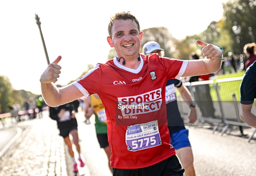 20 September 2026; Seán Nash from Dublin pictured during the 2026 Irish Life Dublin Half Marathon, which took place on Sunday 20th September in Phoenix Park, marking the final event of the 2026 Irish Life Dublin Race Series. Photo by Seb Daly/Sportsfile