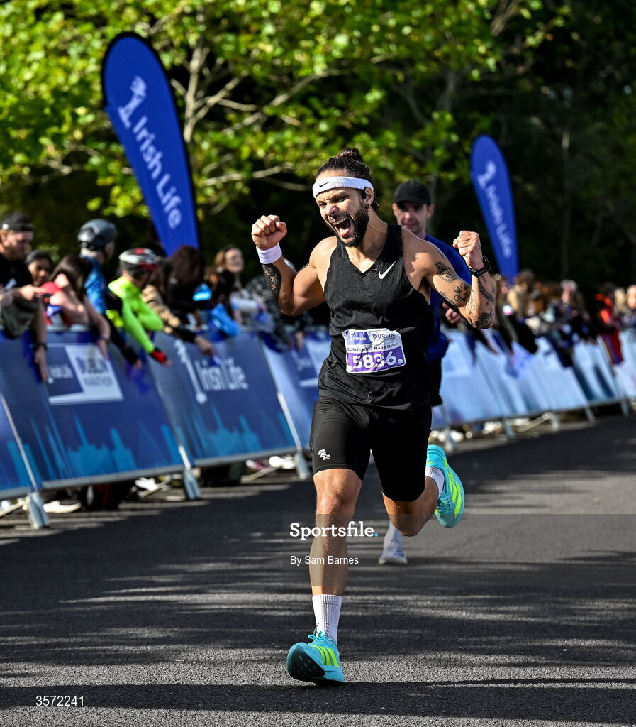 20 September 2026; Luiz Augusto Piazza from Dublin pictured during the 2026 Irish Life Dublin Half Marathon, which took place on Sunday 20th September in Phoenix Park, marking the final event of the 2026 Irish Life Dublin Race Series. Photo by Sam Barnes/Sportsfile