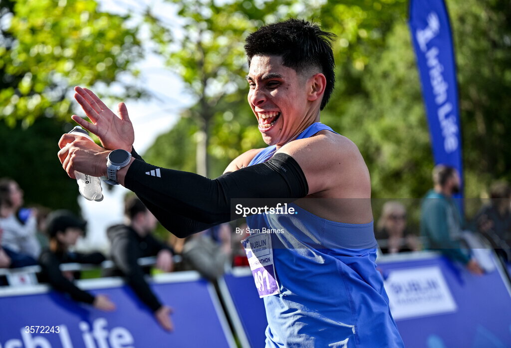 20 September 2026; Ignacio Araya from Chile pictured during the 2026 Irish Life Dublin Half Marathon, which took place on Sunday 20th September in Phoenix Park, marking the final event of the 2026 Irish Life Dublin Race Series. Photo by Sam Barnes/Sportsfile