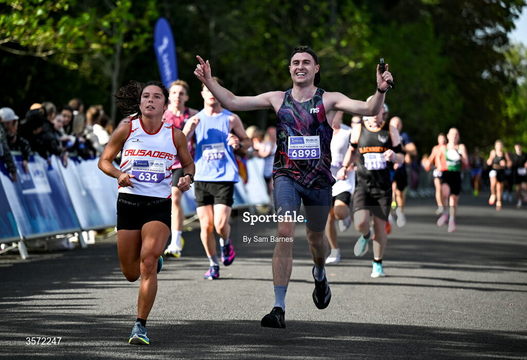 20 September 2026; Luke Casey from Dublin pictured during the 2026 Irish Life Dublin Half Marathon, which took place on Sunday 20th September in Phoenix Park, marking the final event of the 2026 Irish Life Dublin Race Series. Photo by Sam Barnes/Sportsfile