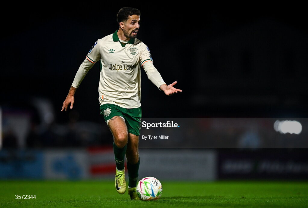 19 September 2026; Zack Elbouzedi of St Patrick's Athletic during the SSE Airtricity Men’s Premier Division match between Sligo Rovers and St Patrick's Athletic at The Showgrounds in Sligo. Photo by Tyler Miller/Sportsfile