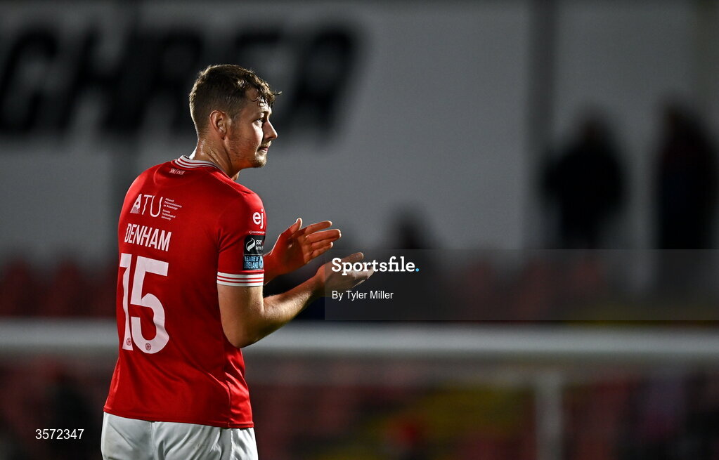 19 September 2026; Ollie Denham of Sligo Rovers after the SSE Airtricity Men’s Premier Division match between Sligo Rovers and St Patrick's Athletic at The Showgrounds in Sligo. Photo by Tyler Miller/Sportsfile